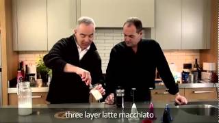 aerolatte  milk frother makes three layer caffè latte macchiato [upl. by Gavrielle]