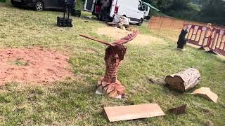 A fabulous range of wooden sculpture at Caerleon festival 2024 [upl. by Ymmik]