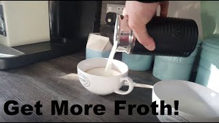 How to Get More Froth from Your Nespresso Coffee Aeroccino  Nespresso tips and help [upl. by Maxine706]