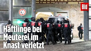 Gefängnismeuterei Polizei stürmt Knast in Thüringen  JVA Untermaßfeld [upl. by Nnav]